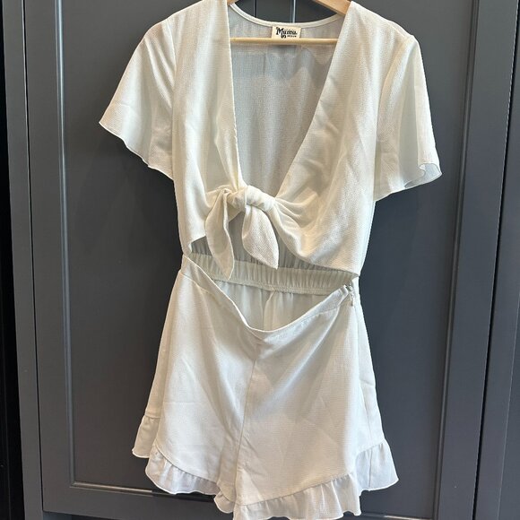 Show Me Your Mumu Medium White Riviera Romper - Picture 1 of 7